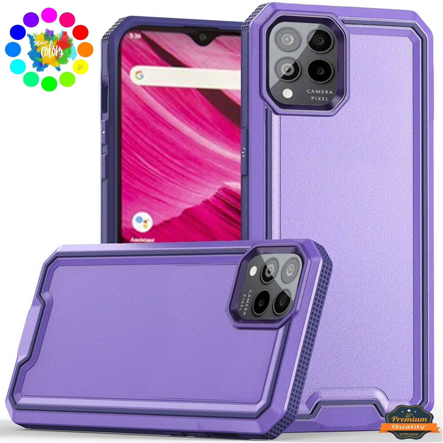 For Motorola Moto G 5G 2026/2025 Tough Modern Fused Hybrid Armor Hard PC TPU Rubber Shockproof Drop Protection Impact Case Cover