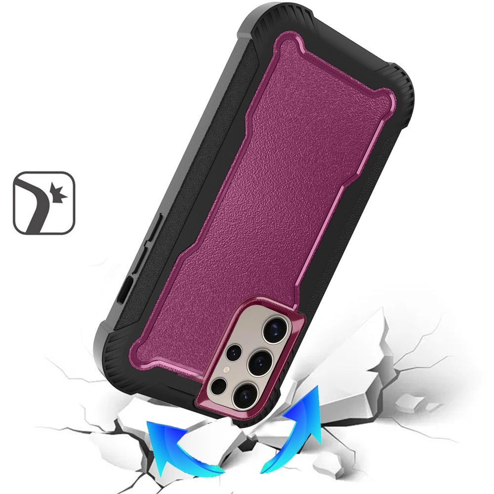 For Samsung Galaxy S25+ /S25 Plus /S24+ Plus Tough Hybrid Case - Shockproof 3-in-1 Armor Full-Body Protection PC + TPU Rubber Bumper Frame Case Cover