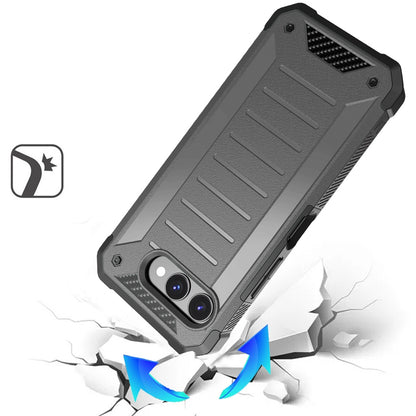 For T-Mobile Revvl 8 Tough Lined Design Hybrid Shockproof Protective Rugged TPU Hard PC with Durable Grip Case Cover