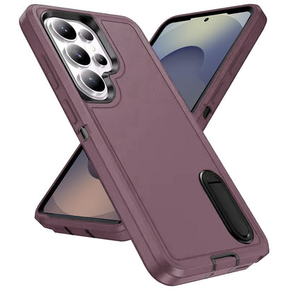 For Samsung Galaxy S26 Ultra Hybrid 3 Layers Hard 3in1 Shockproof with Kickstand Heavy Duty Hard TPU Rubber Anti-Drop Case Cover