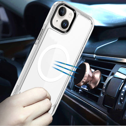 For Apple iPhone 16 Pro (6.3") Transparent HQ Hybrid Slim, Shockproof, Compatible with MagSafe wireless charging & Military-Grade Case Cover