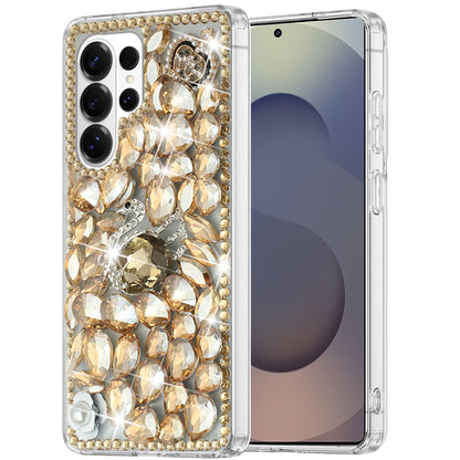 For Samsung Galaxy S26 Ultra Bling Crystal 3D Full Diamonds Luxury Sparkle Rhinestone Hybrid Protective Case Cover