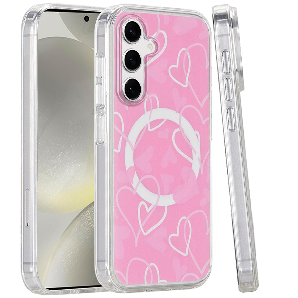 For Samsung Galaxy S25+ /S25 Plus /S24+ Plus Cute Fashion Pattern Design, Durable Shockproof Slim TPU Hard Back, MagSafe Compatible Case Cover
