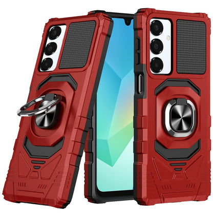 For Samsung Galaxy A16 5G Hybrid Dual Layer with 360° Rotate Magnetic Ring Stand Holder Kickstand TPU Rugged PC Shockproof Case Cover