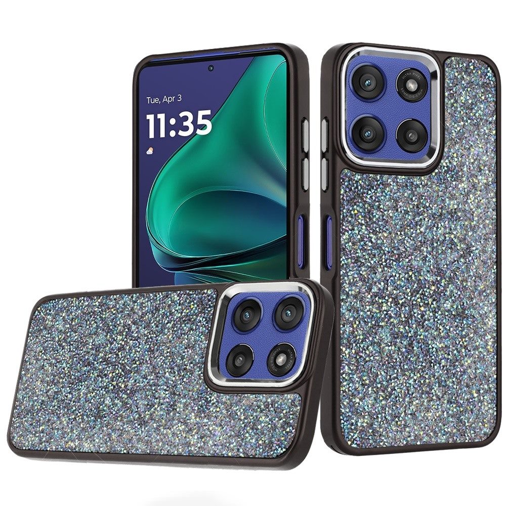 For Motorola Moto G Stylus 5G 2026 /2025 Crystal Sparkle Diamond Glass Full Mini Glitter Bling Frame TPU Hybrid Protective Case Cover