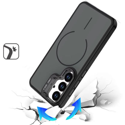 MagSafe Compatible Matte Metallic Stand TPU Hybrid Drop Protection Camera Kickstand
