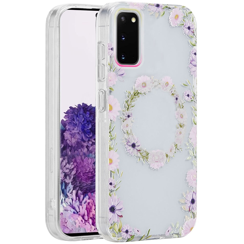 For Samsung Galaxy S21 Fashion Layer Design Slim IMD TPU Protective, Shockproof Hybrid Stylish Durable Hard PC Case Cover