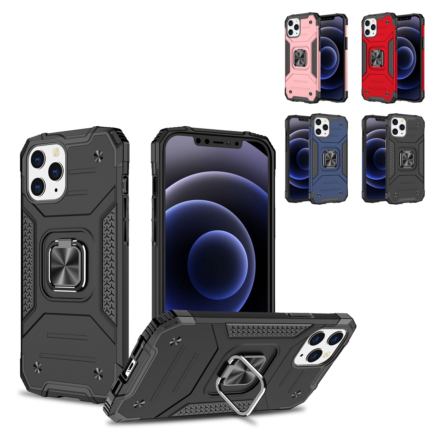 For Samsung Galaxy S26 Ultra Armor Hybrid Magnetic Stand with Ring Holder Kickstand Shockproof Heavy-Duty Durable Rugged TPU Dual Layer Case Cover