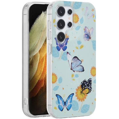 For Samsung Galaxy S21 Ultra Fashion Layer Design Slim IMD TPU Protective, Shockproof Hybrid Stylish Durable Hard PC Case Cover