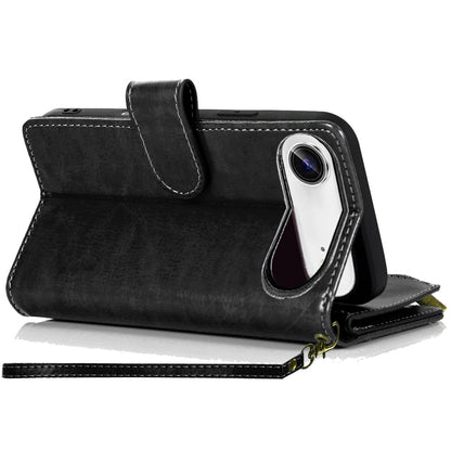 For Apple iPhone 17 Air (6.6") Leather Wallet Case with Zipper, 9 Card Slots, Cash Pocket, Stand & Strap, Clutch Pouch Design Case Cover