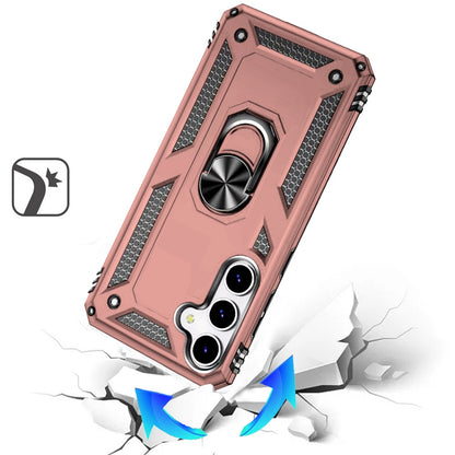 For Samsung Galaxy S25 /S24 Hybrid Shockproof Durable 360 Degree Rotatable Ring Stand Holder Kickstand Fit Magnetic Car Mount Case Cover