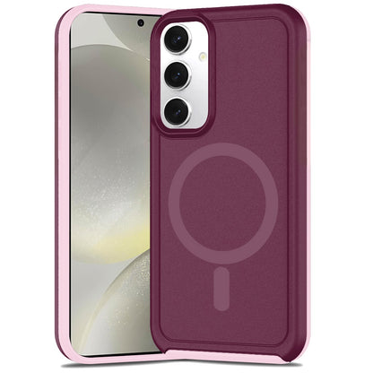 For Samsung Galaxy S25 Ultra Magnetic Circle, MagSafe Compatible, Guard Fused Heavy-Duty Hybrid Shockproof Slim Case Cover