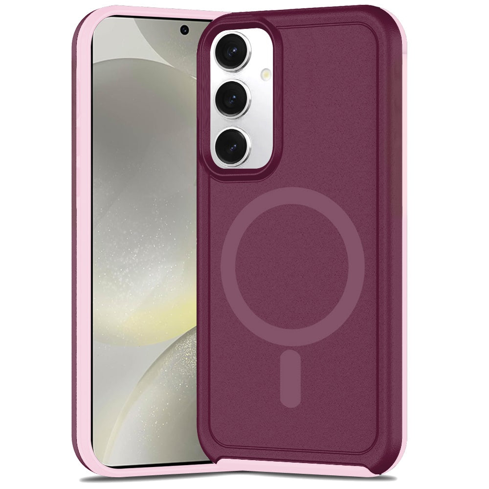 For Samsung Galaxy S25 Ultra Magnetic Circle, MagSafe Compatible, Guard Fused Heavy-Duty Hybrid Shockproof Slim Case Cover