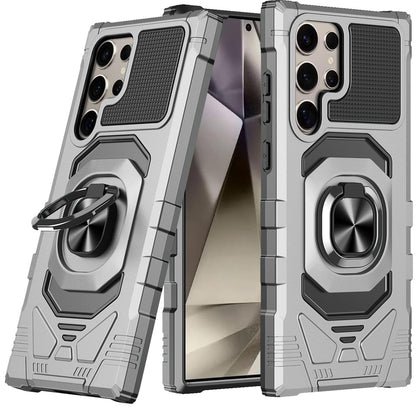 For Samsung Galaxy S25+ /S25 Plus /S24+ Plus Hybrid Dual Layer with 360° Rotate Magnetic Ring Stand Holder Kickstand TPU Rugged PC Shockproof Case Cover