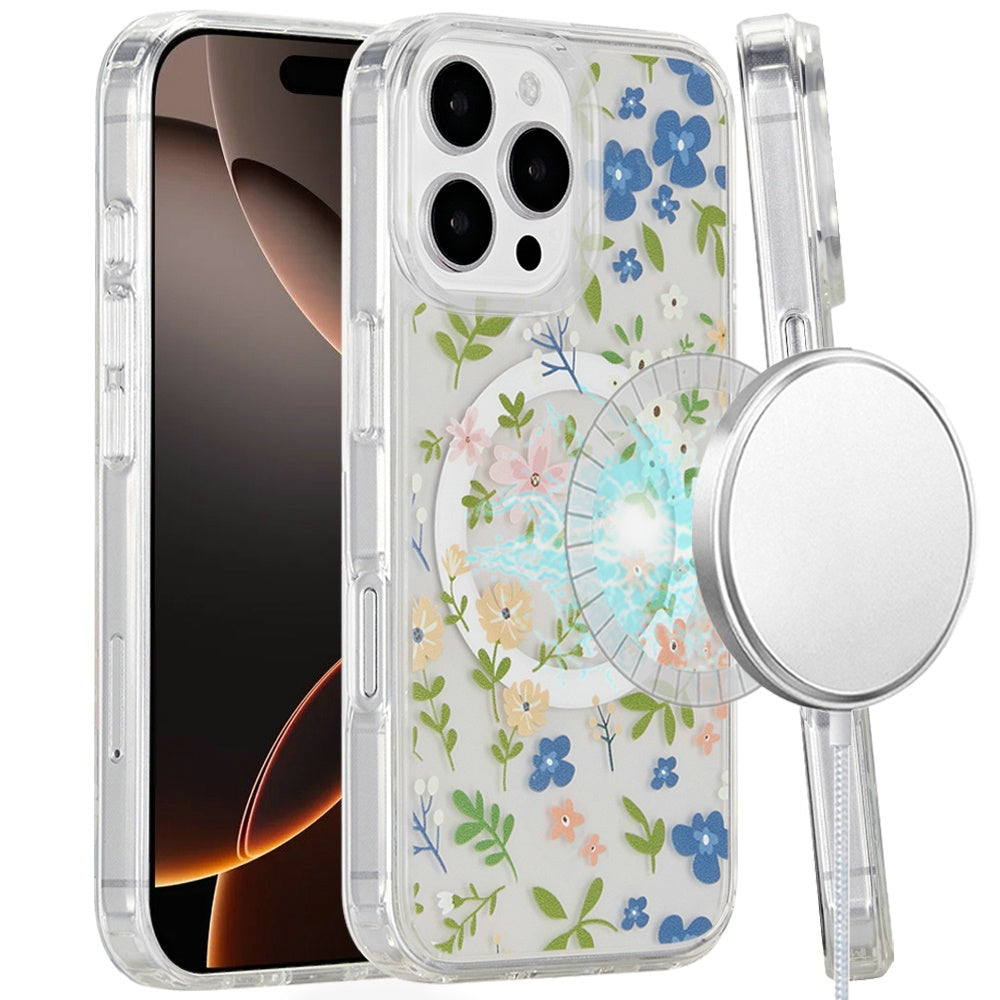 For Apple iPhone 16 Pro Max (6.9") Magsafe Case Cute Pattern Design Durable Shockproof SlimTPU Hard Back [Compatible with Magsafe] Case Cover