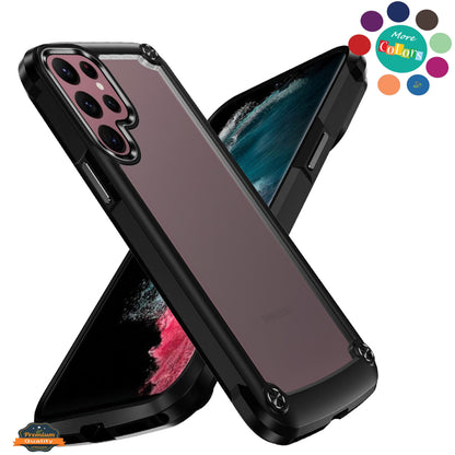 For Samsung Galaxy S25 EDGE Hybrid Transparent Rubber with Metal Buttons & Camera Edges Hard TPU Corner Frame Bumper Case Cover