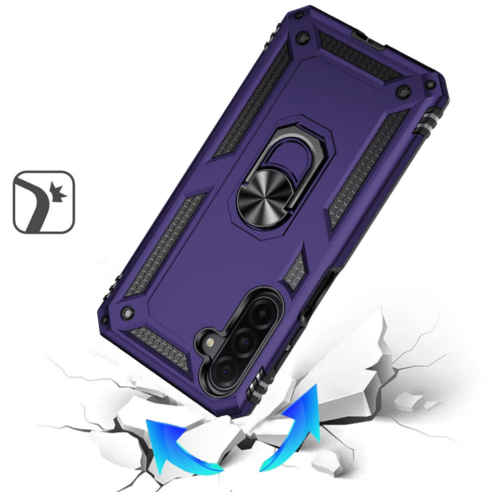 For Samsung Galaxy S25 Fan Edition /Galaxy S25 FE Hybrid Shockproof Durable 360 Degree Rotatable Ring Stand Holder Kickstand Fit Magnetic Car Mount Case Cover