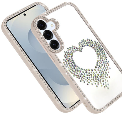 For Samsung Galaxy S25 FE, S25 Fan Edition Angel Hearts Glitter Shimmer Diamond Edge Hybrid Drop Protection Shockproof Design Case Cover
