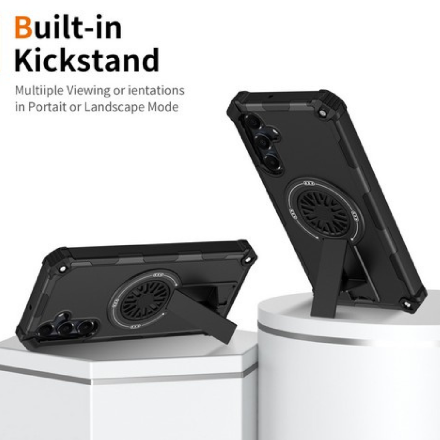 For Samsung Galaxy A37 5G Magnetic Circle Kickstand Hybrid Shockproof Protection with Secure Grip and MagSafe Compatible Design Case Cover