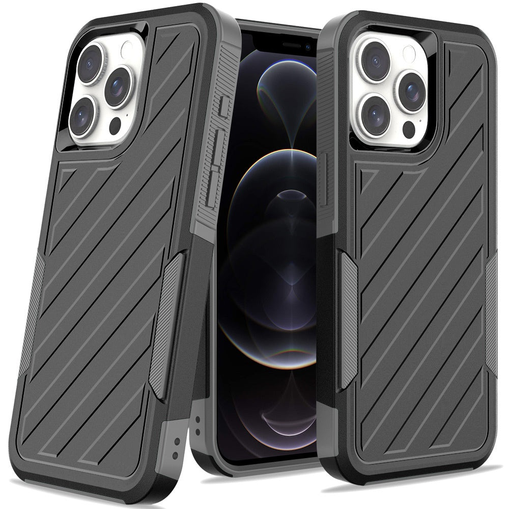 For Samsung Galaxy A26 Hybrid lined shockproof dual layer Rugged 2in1 Hard PC & Silicone TPU Non Slip Textured Tough Armor Case Cover