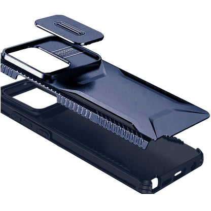 For Motorola Moto G Stylus 5G 2025 Slim Fit Shockproof Hybrid with Slide Camera Window Covering, Rugged Tpu Silicone Hard PC Bumper Case Cover