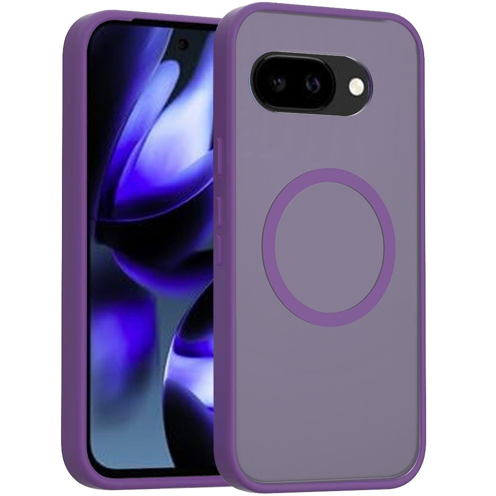 For Google Pixel 9A MagSafe Compatible Case Hybrid Soft TPU Bumper Hard Translucent Matte Back Slim Shockproof Case Cover