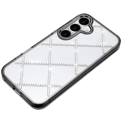 For Samsung Galaxy S25 FE, S25 Fan Edition Gem Glitter Diamond Bling Clear Hybrid TPU Cover, Colorful Shockproof Protective Back, Slim Fit for Women Girls Case Cover