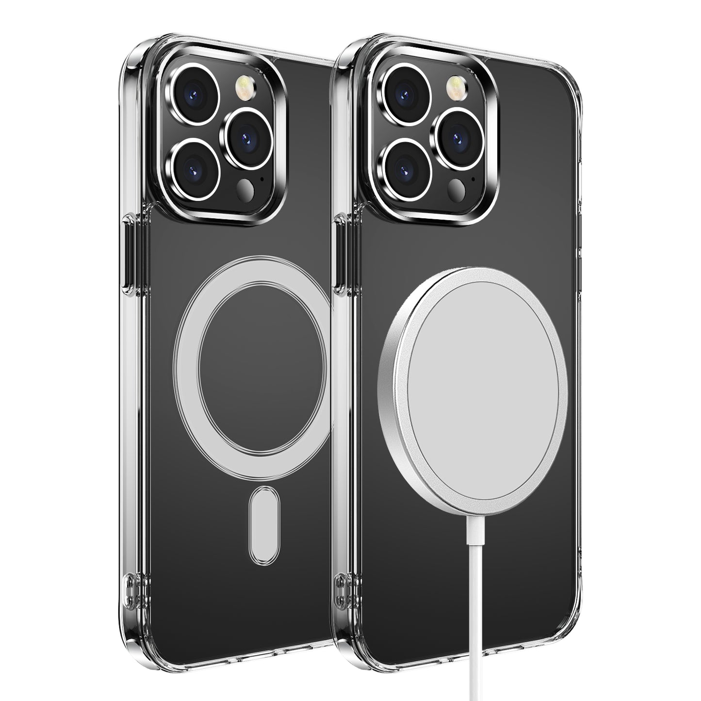 For Samsung Galaxy S26+ / S26 Plus Clear Magnetic Case with Built-in Magnets Compatible with MagSafe Slim Soft TPU Bumper Case Cover Clear