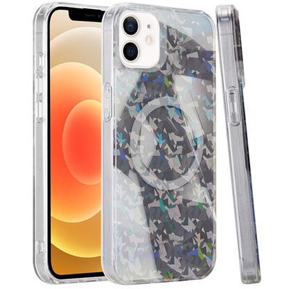 For Apple iPhone 15 Pro Max Double Layer IMD Magnetic Hybrid Shockproof Protection Anti Scratch Durable Design Secure Grip Slim Profile Compatible Design Case Cover Smoke Holographic