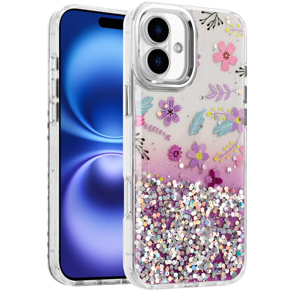 For Apple iPhone 17 (6.3") Fashion Beautiful Epoxy Design Hybrid Fashion Stylish TPU Protective, Shockproof Hybrid PC Case Cover