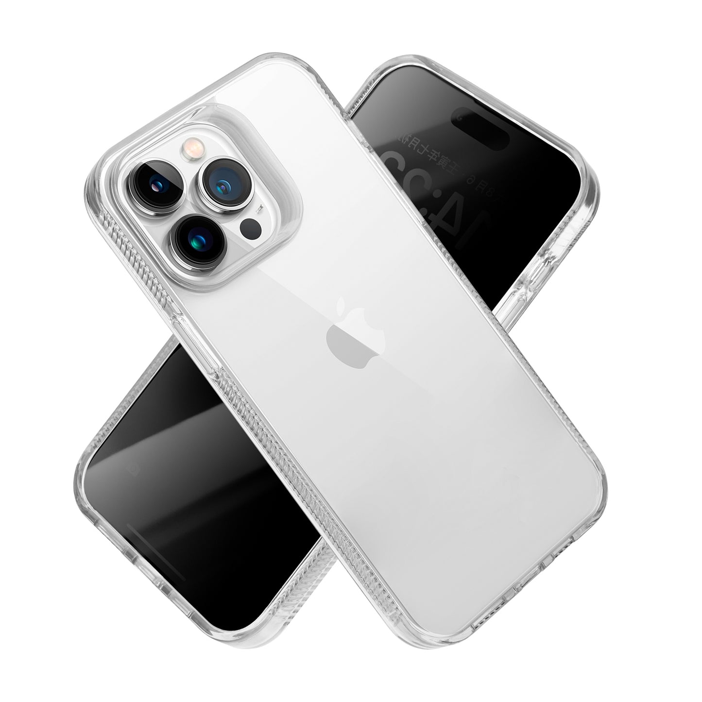 For Apple iPhone 16 Pro (6.3") Classic Transparent Hybrid Acrylic Thick 2.0mm Rubber Gummy Hard Back PC TPU Frame Case Cover Clear