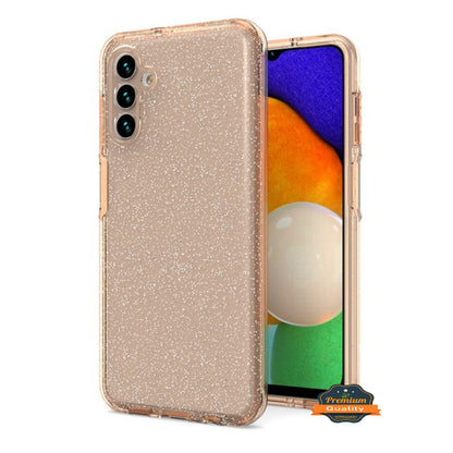 For Samsung Galaxy A16 5G Glitter Sparkle Bling Shiny Thin Slim PC Hybrid Shockproof Rubber Silicone Soft TPU Gel Protective Case Cover
