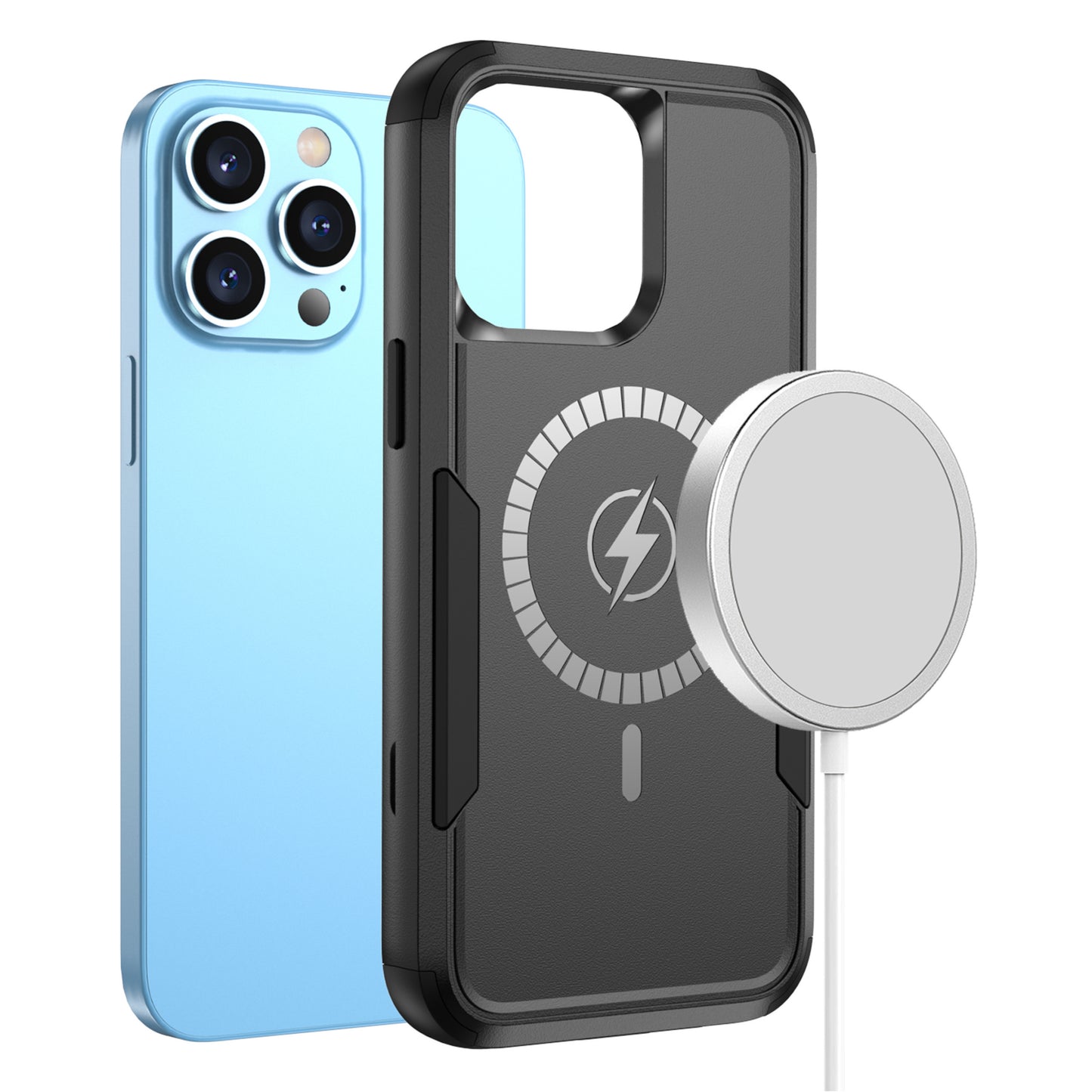 For Apple iPhone 17 Heavy Duty Rugged & Dual-Layer Protection and Magnetic Circle Compatible with Magsafe Shockproof Case Cover