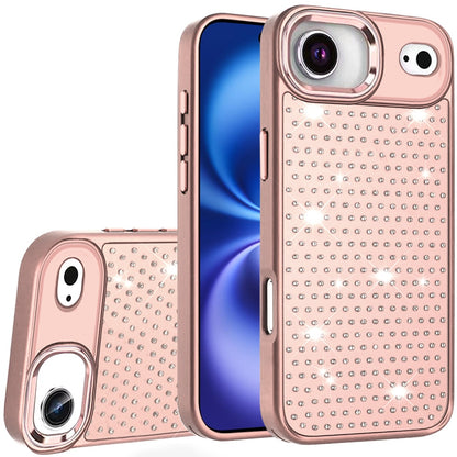 For Apple iPhone 17 AIR Bling Diamond Metallic, Full Sparkle Chrome Edged Hybrid Protective Shockproof Case Cover