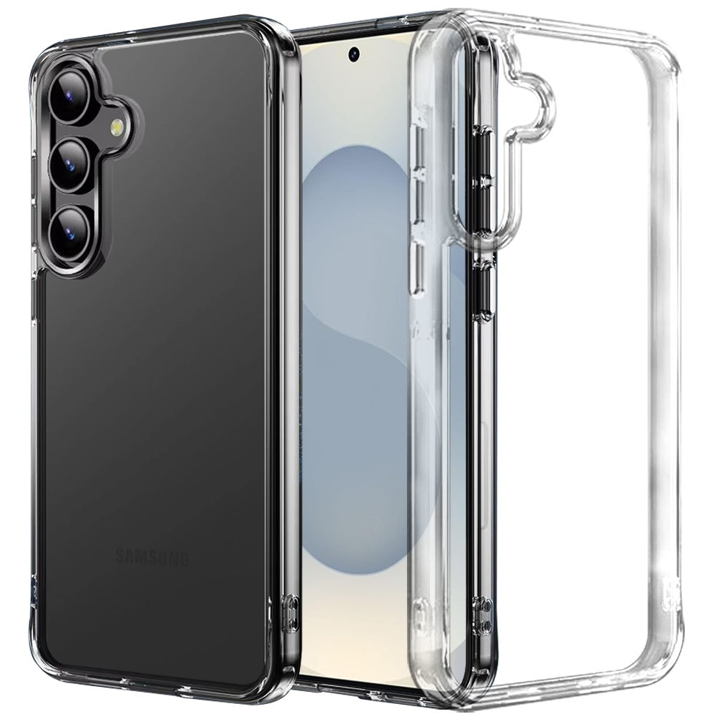 For Samsung Galaxy S26+ / S26 Plus Shockproof Slim Crystal Clear Transparent Hybrid Cover with Enhanced Drop Protection Case Cover Transparent