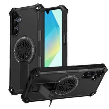 For Samsung Galaxy A37 5G Magnetic Circle Kickstand Hybrid Shockproof Protection with Secure Grip and MagSafe Compatible Design Case Cover