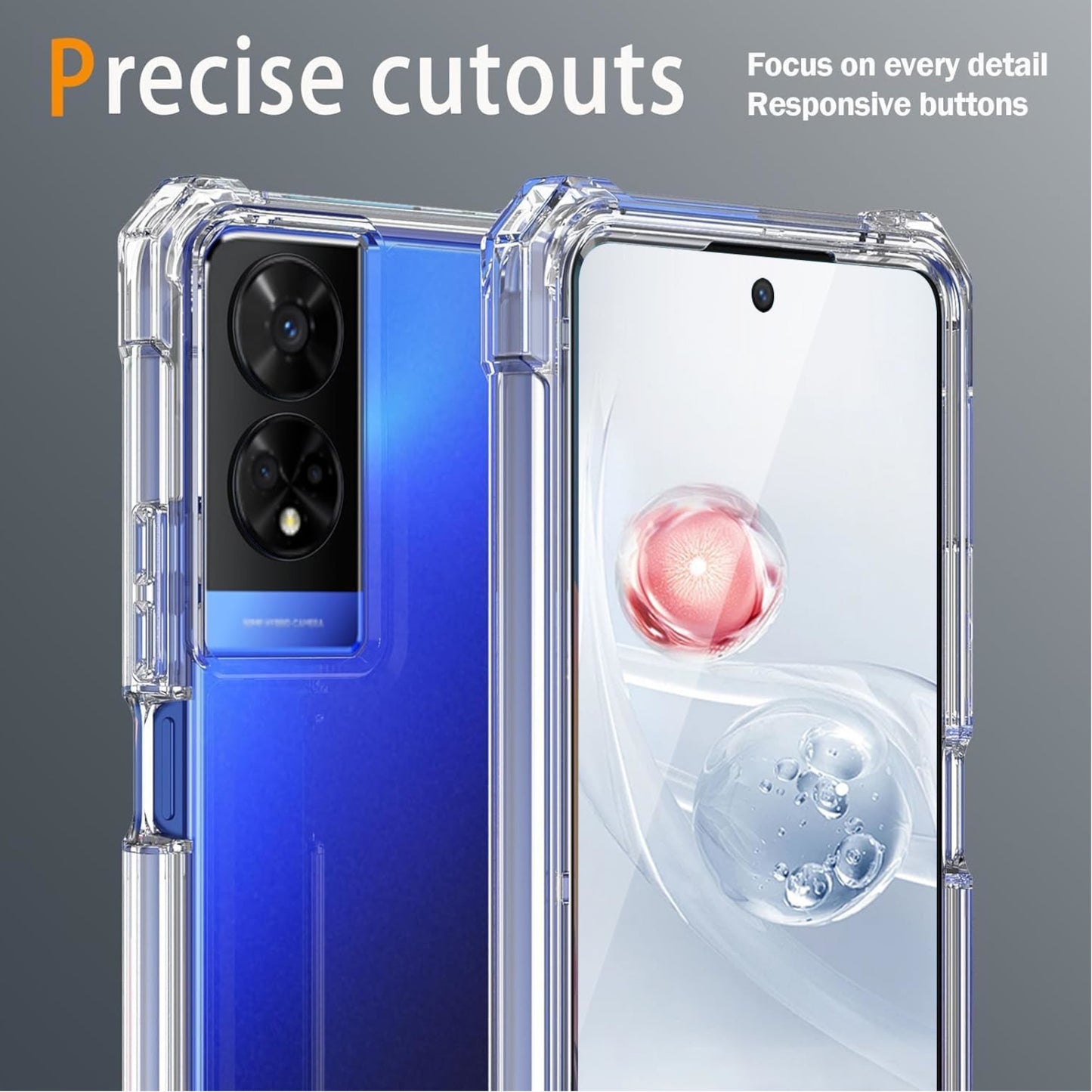 For Samsung Galaxy Xcover 7 Pro, Samsung Galaxy Xcover 6, Samsung Galaxy Xcover 6 Pro Full-Body Dual Layer Hybrid Case Slim, Drop-Proof TPU Hard PC, Durable Corner Front Bumper Protector Case Cover Clear Transparent
