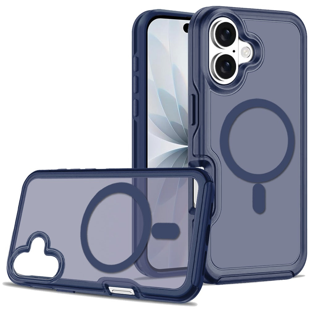 For Apple iPhone 17 (6.3") Slim & Durable Compatible with MagSafe Hybrid Shockproof Glossy Oil Protective Dual Layer TPU + PC Case Cover