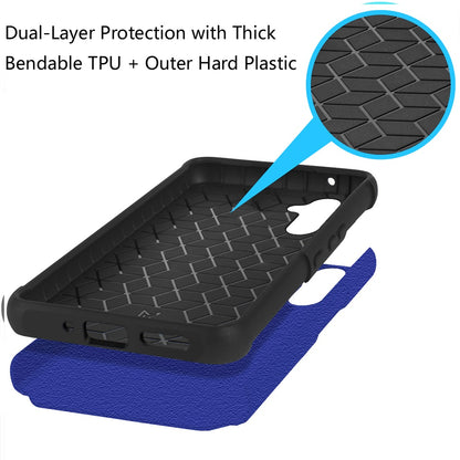 Phone Case for Samsung Galaxy A15 5G Rugged Shockproof Heavy Duty Hybrid Armor Anti Slip Durable Grip Dual Layer Protective Hard Shell Cover Classic Blue