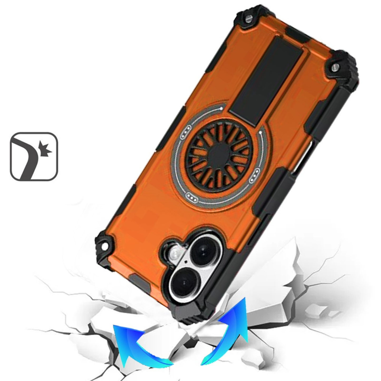 For Samsung Galaxy A37 5G Magnetic Circle Kickstand Hybrid Shockproof Protection with Secure Grip and MagSafe Compatible Design Case Cover