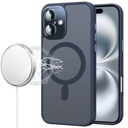 For Apple iPhone 17 (6.3") Complete Protection HQ Matte Translucent Hybrid Shockproof w/ Camera Protector Compatible with MagSafe Case Cover Purple