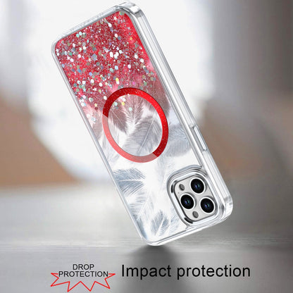 For Samsung Galaxy S25 /S24 Epoxy Glitter Shimmer Fashion Case with Magnetic Magsafe Compatible Hybrid Sparkling Slim Protective Case Cover