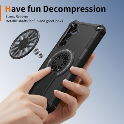 For Samsung Galaxy A37 5G Magnetic Circle Kickstand Hybrid Shockproof Protection with Secure Grip and MagSafe Compatible Design Case Cover