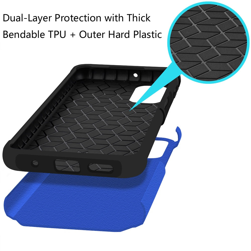 For Cricket Magic 2 5G (2024, 2nd Version) Slim Tough Protection Shock Absorption Hybrid Dual Layer Hard PC + TPU Rubber Silicone Case Cover