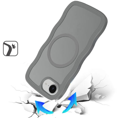 For Apple iPhone 16e Grip Hand Magnetic Hybrid Case Shockproof Protection Matte Skin Rubber TPU + PC Case Cover