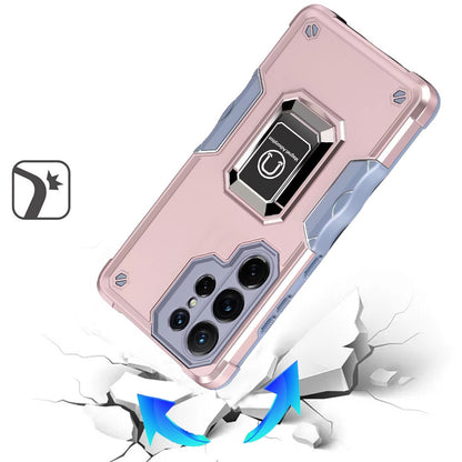 For Samsung Galaxy S26 Ultra Hybrid Stand Magnetic Ring Holder Kickstand Heavy Duty Rugged Drop Silicone & Hard PC Shockproof Case Cover