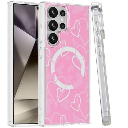 For Samsung Galaxy S25 Ultra Cute Fashion Pattern Design, Durable Shockproof Slim TPU Hard Back, MagSafe Compatible Case Cover