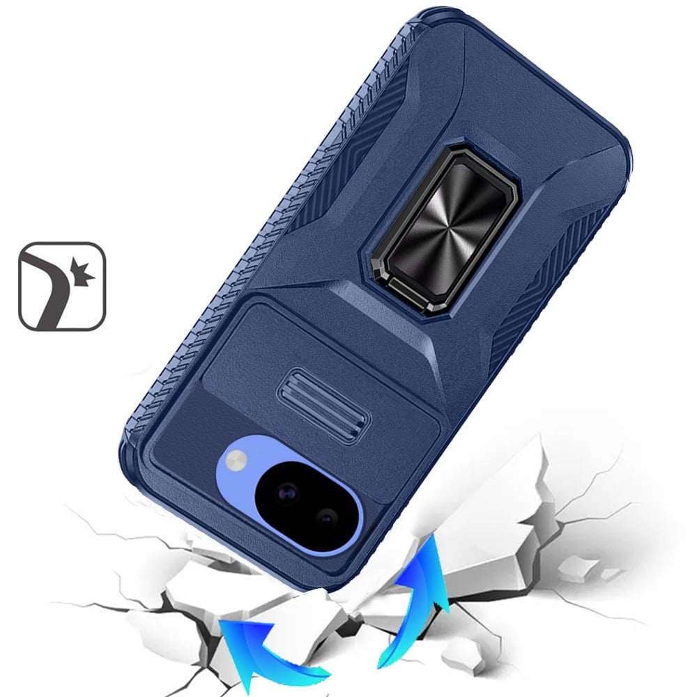 Phone Case for Google Pixel 10A Magnetic Ring Stand Camera Protection Shockproof Heavy Duty Kickstand Rugged Grip Anti Scratch Hybrid Cover