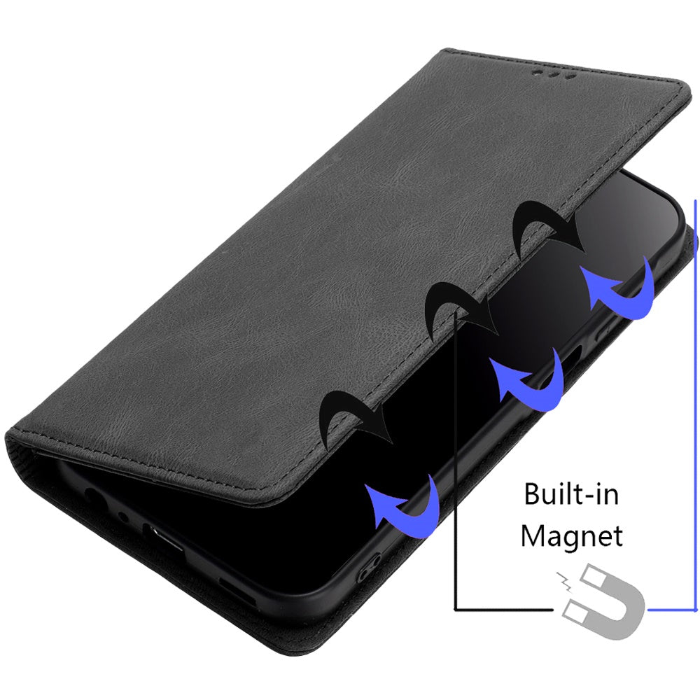 For Motorola Moto G 5G 2024 PU Vegan Leather Wallet Card Holder Magnetic Closure Shockproof Protection Secure Grip ID Cash Storage Case Cover Hotpink