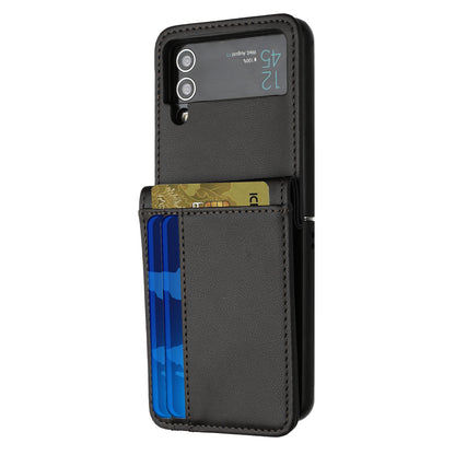 For Motorola Razr+ Plus 2024 Wallet Back Storage PU Leather with Credit Card ID Slots Holder Pocket Hybrid Protective Case Cover